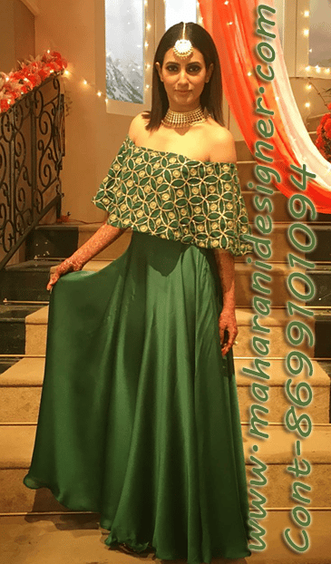 Buy Green Georgette Gown Style Anarkali Salwar Suit Nakkashi Naira Online