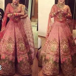 Top 15 Best Boutiques In Delhi , Peach Wedding Lehenga