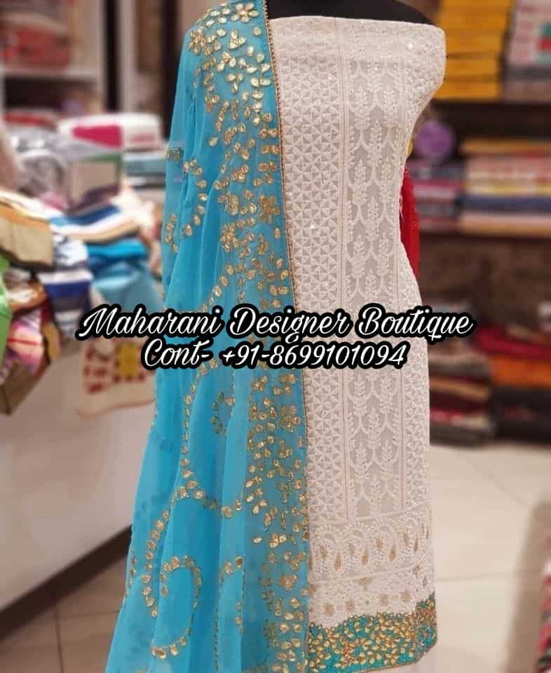 Cotton Beautiful Pakistani Chicken Embroidery Nayra Cut Kurti Pant Set at  best price in Jaipur