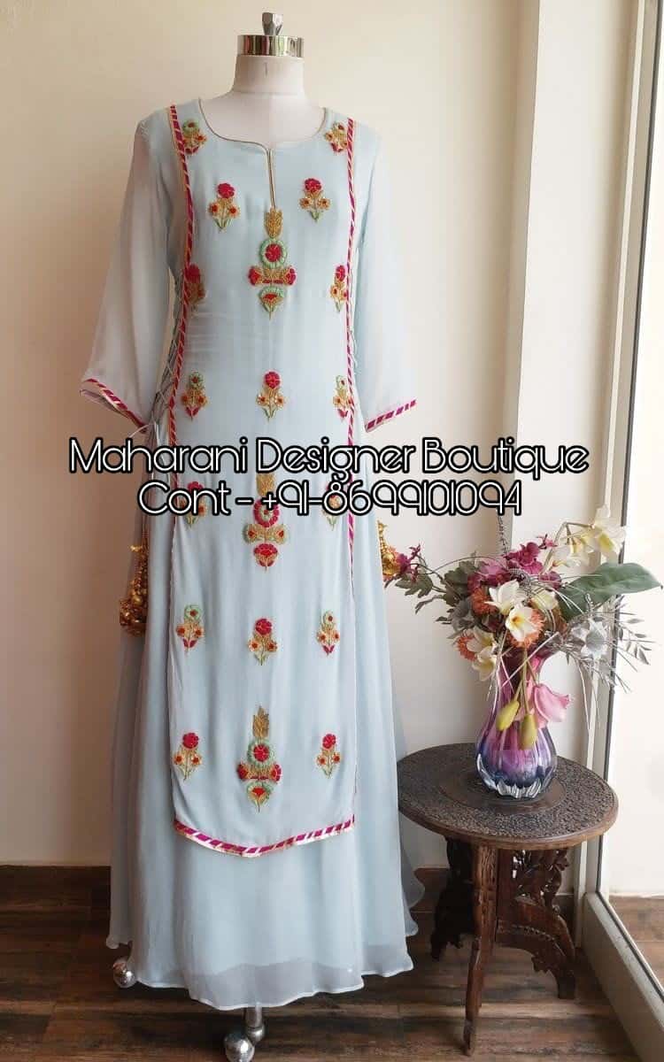 A Beautiful Heavy quality georget Fabric designer kurti plazo and dupp –  Gulabi Silk