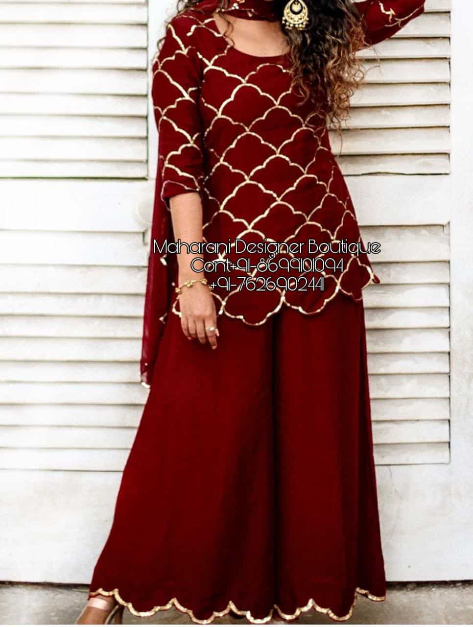 Plazo Suit Online India | Maharani Designer Boutique