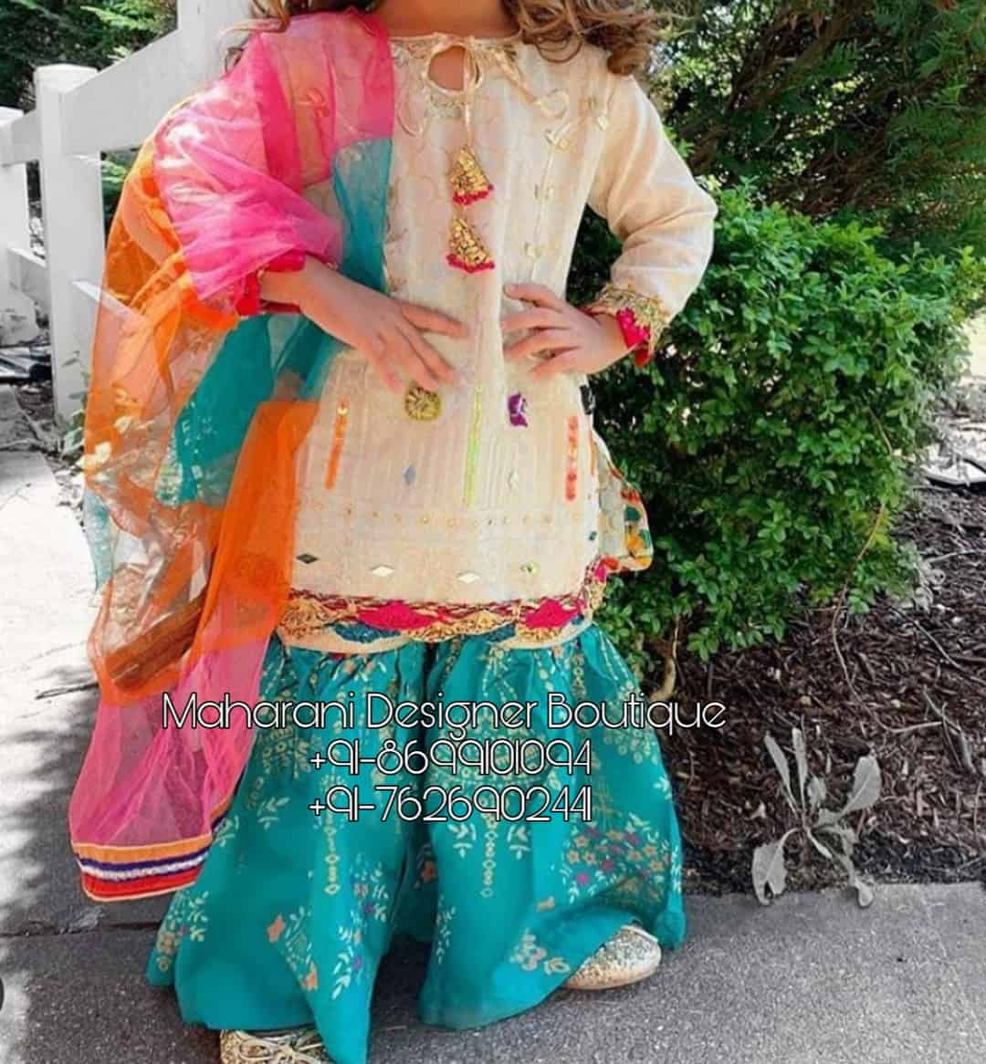 Blue Pakistani Outfit Wear Sharara Dress For Women Wedding G