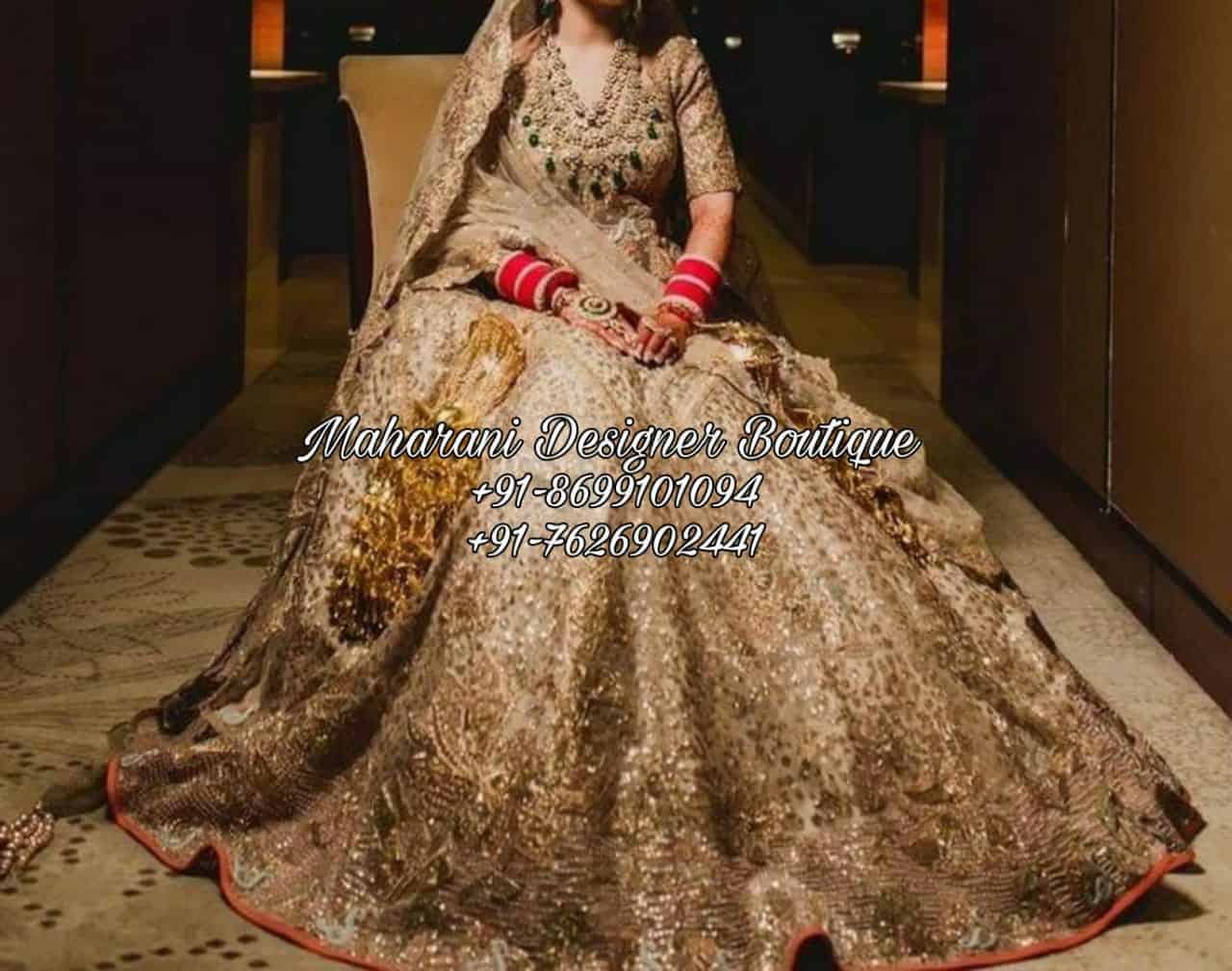 Golden Bridal Lehengas | Maharani Designer Boutique