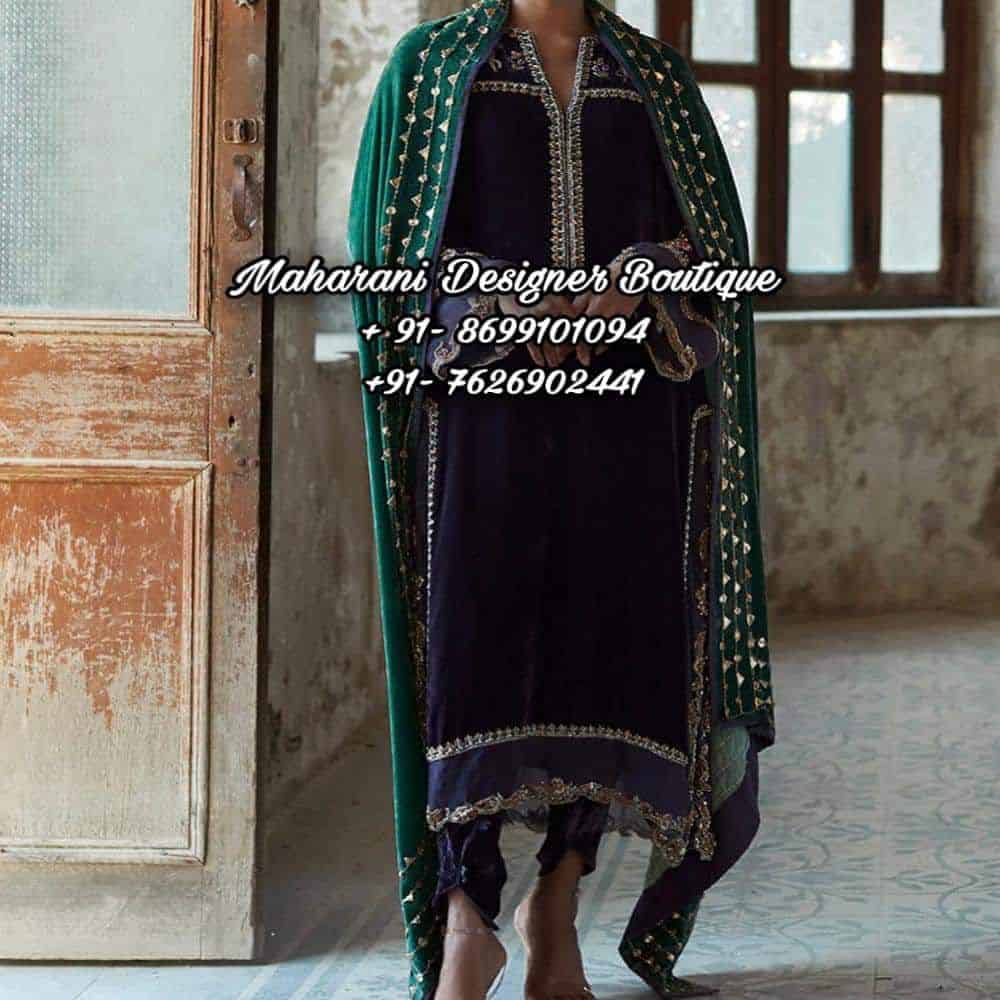 Punjabi Suit With Lace Design | Maharani Designer Boutique