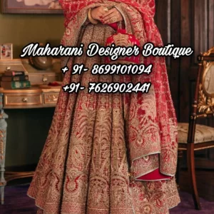 Maharani Designer Boutique, Product Description: Experience the subtle beauty of this traditional bridal gown. Handcrafted with intricate embroidery, exquisite stones and sequins, it has classic beauty that will enduringly shine through all seasons. Perfect for your special day! Features: - Handcrafted embroidery and embellishments - Traditional design with beaded accents - Luxurious fabric with a comfortable fit Benefits: - Showcases timeless elegance on your big day - Flattering fit and high-quality fabric looks perfect in pictures - Comfort for all day wear during your wedding ceremony  bridal dresses indian, bridal dresses indian wedding, wedding dresses for indian bride, designer bridal dresses for indian wedding, wedding dresses indian bride, wedding dress indian designer, wedding dress woman indian, indian bridal dresses for reception, wedding dress indian style, wedding dress in indian style, bridal wear indian designer,