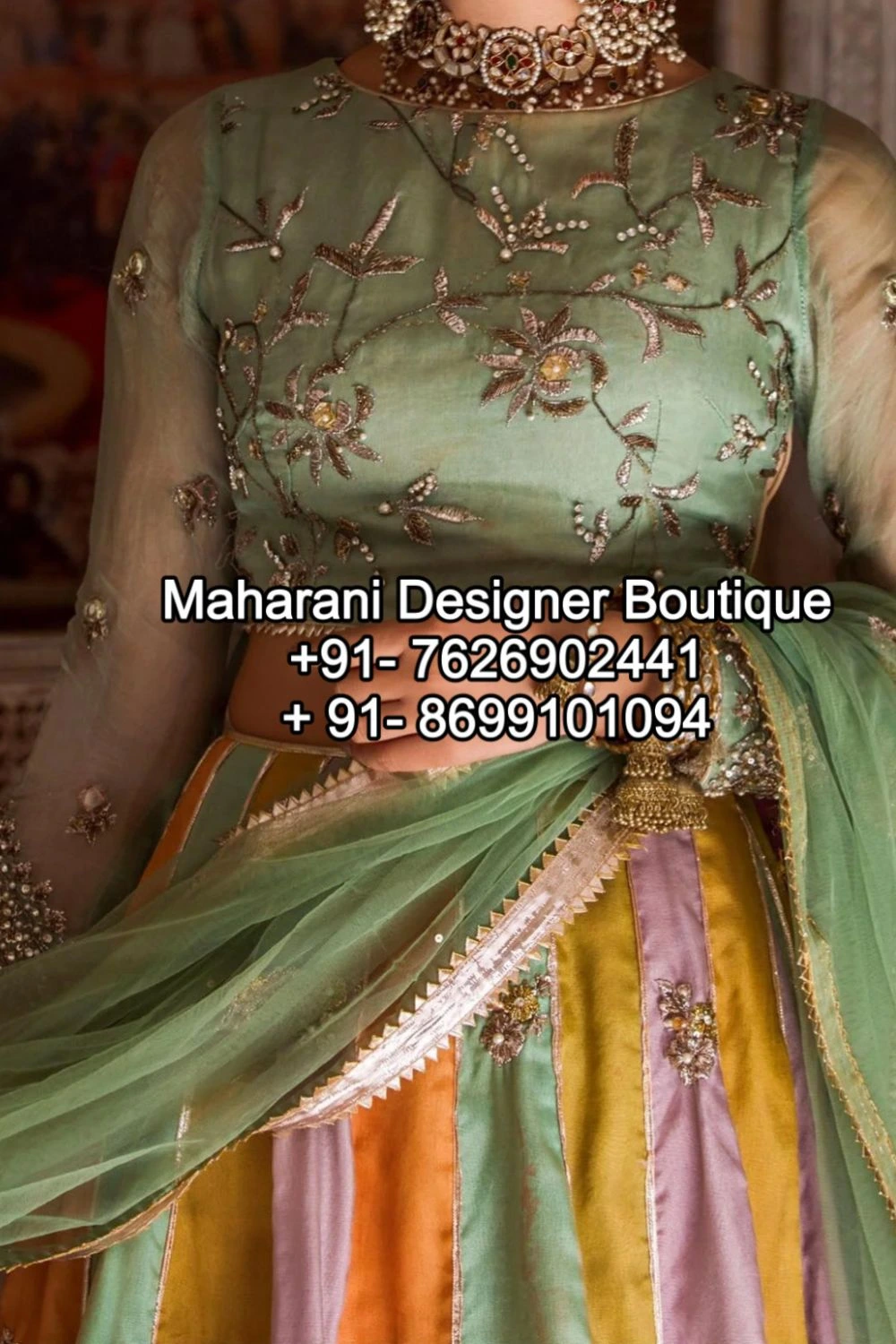 Designer Blouse Design For Lehenga | Maharani Designer