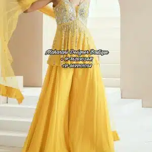 Wedding Party Wear Plazo Suit,