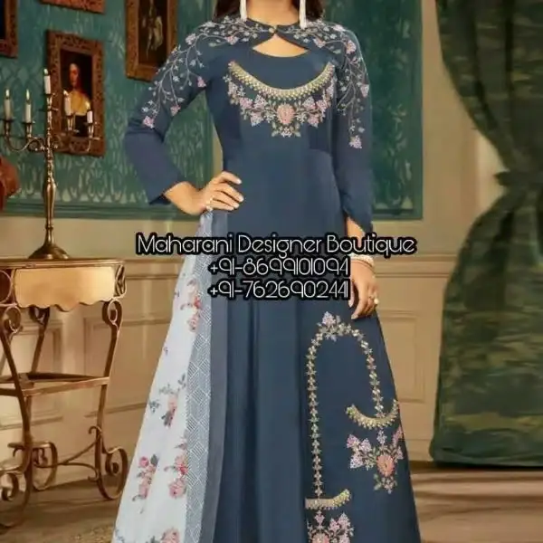 sachin and babi light blue dress Floral Gowns main image 1