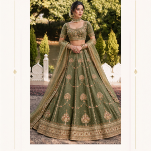 Maharani Emerald Heritage Embroidered Lehenga Choli Step into timeless elegance with the Maharani Emerald Heritage Embroidered Lehenga Choli, a beautifully crafted ensemble in a rich emerald green shade accented with intricate gold-toned embroidery. Perfect for weddings, receptions, sangeet celebrations, mehndi functions and festive occasions, this ensemble is designed for those who appreciate elegant Indian craftsmanship and statement ethnic fashion. Brand: Maharani Designer Boutique Category: Designer Lehenga Choli Colour: Emerald Green & Gold Work: Embroidery & Embellishment Occasion: Bridal, Wedding, Festive & Party Wear Maharani Emerald Heritage Embroidered Salwar Suit,Emerald Green Embroidered Anarkali Gown,Emerald Green Floral Embroidered Anarkali Sharara Suit,Maharani Emerald Royal Embroidered Lehenga Choli,Maharani Emerald Sage Royal Embroidered Lehenga CholiÂ