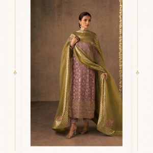 Purple & Olive Green Designer Embroidered Salwar Suit with Dupatta Step into timeless elegance with our Zareen Gulab Designer Punjabi Suit, featuring a rich mauve-purple embroidered kurta beautifully paired with an olive-gold dupatta adorned with intricate golden detailing. The delicate floral embroidery, luxurious zari-inspired borders, and graceful flowing dupatta create a sophisticated ethnic look perfect for festive celebrations and special occasions. Perfect for: • Karwa Chauth • Diwali & Festive Celebrations • Wedding Functions • Mehendi & Sangeet • Family Gatherings • Traditional & Ethnic Events A statement Punjabi suit for women that beautifully blends traditional charm with contemporary elegance. designer Punjabi suit, Punjabi suit for women, embroidered Punjabi suit, purple salwar suit, festive salwar suit, wedding wear suit, designer salwar kameez, ethnic wear for women, Karwa Chauth outfit, embroidered suit with dupatta