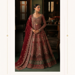 Laal Noor Red Embroidered Long Designer Dress Make a statement with Laal Noor, an elegant red long designer dress created for women who love timeless glamour and sophisticated ethnic-inspired fashion. Featuring a graceful floor-length silhouette, rich red colour, and exquisite detailing, this statement dress creates a luxurious and flattering look for special occasions. Its flowing design adds movement and elegance, making it an ideal choice for celebrations where you want to stand out. Perfect for weddings, receptions, festive celebrations, engagement parties, evening events, and glamorous gatherings, Laal Noor brings together traditional elegance and contemporary style. Perfect for: • Wedding & Reception Wear • Engagement Parties • Festive Celebrations • Evening Parties • Sangeet & Mehendi • Special Occasions Colour: Rich Red Style: Elegant • Glamorous • Regal Length: Floor-Length / Long Dress Occasion: Party, Wedding & Festive Wear