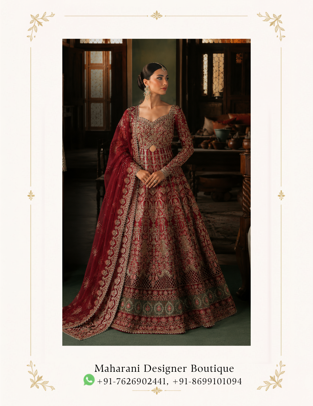 Laal Noor Red Embroidered Long Designer Dress Make a statement with Laal Noor, an elegant red long designer dress created for women who love timeless glamour and sophisticated ethnic-inspired fashion. Featuring a graceful floor-length silhouette, rich red colour, and exquisite detailing, this statement dress creates a luxurious and flattering look for special occasions. Its flowing design adds movement and elegance, making it an ideal choice for celebrations where you want to stand out. Perfect for weddings, receptions, festive celebrations, engagement parties, evening events, and glamorous gatherings, Laal Noor brings together traditional elegance and contemporary style. Perfect for: • Wedding & Reception Wear • Engagement Parties • Festive Celebrations • Evening Parties • Sangeet & Mehendi • Special Occasions Colour: Rich Red Style: Elegant • Glamorous • Regal Length: Floor-Length / Long Dress Occasion: Party, Wedding & Festive Wear