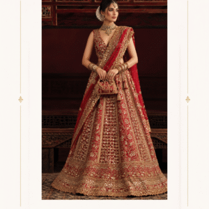 Maharani Crimson Royal Bridal Lehenga Choli Make a regal statement with the Maharani Crimson Royal Bridal Lehenga Choli, Crimson Red Heavy Embroidered Bridal Lehenga Choli with Dupatta , Maharani Designer Boutique Jalandhar, a luxurious bridal ensemble designed in a rich crimson red hue with opulent golden embroidery. The lehenga features intricate traditional motifs, ornate floral patterns and heavily embellished panels that create a grand, heritage-inspired look. Perfect for weddings, bridal ceremonies, receptions, engagement celebrations and grand festive occasions, this designer lehenga brings together classic bridal elegance and luxurious detailing. Brand: Maharani Designer Boutique Category: Bridal Lehenga Colour: Crimson Red & Gold Work: Heavy Embroidery & Traditional Embellishment Occasion: Bridal, Wedding, Reception & Engagement Wear Maharani Crimson Royal Embroidered Bridal Lehenga,Maharani Royal Crimson Bridal Lehenga,Maharani Crimson Heritage Bridal Lehenga,Maharani Black Crimson Heritage Printed Saree,Maharani Crimson Heritage Embroidered Salwar Suit