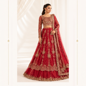 Maharani Crimson Royal Embroidered Bridal Lehenga Choli Step into timeless bridal elegance with the Maharani Crimson Royal Embroidered Bridal Lehenga Choli, Crimson Red Designer Bridal Lehenga with Heavy Gold Embroidery , Maharani Designer Boutique, a luxurious red ensemble designed for grand wedding celebrations. Featuring a rich crimson-red lehenga adorned with intricate golden embroidery, this outfit showcases elegant floral and traditional motifs arranged beautifully across the skirt. The heavily embellished hemline adds a regal finishing touch, while delicate scattered embellishments create a graceful all-over shimmer. Brand: Maharani Designer Boutique Category: Bridal Lehenga Colour: Crimson Red & Gold Work: Heavy Embroidery & Embellishment Occasion: Wedding, Bridal, Reception & Sangeet Wear Maharani Royal Crimson Bridal Lehenga,Maharani Crimson Royal Embroidered Bridal Lehenga,Maharani Crimson Royal Bridal Lehenga Choli,Maharani Crimson Heritage Embroidered Sharara Suit,Maharani Crimson Heritage Bridal Lehenga