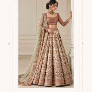 Maharani Ivory Floral Heritage Designer Lehenga Choli Step into effortless elegance with the Maharani Ivory Floral Heritage Lehenga, a beautifully detailed ensemble featuring a soft ivory base enriched with colourful floral embroidery and traditional craftsmanship. Perfect for engagements, mehndi ceremonies, sangeet functions, wedding celebrations, receptions and festive occasions, this designer lehenga beautifully combines traditional Indian artistry with contemporary bridal styling. Brand: Maharani Designer Boutique Category: Designer Lehenga Colour: Ivory, Sage Green & Multicolour Work: Floral Embroidery & Embellishment Occasion: Wedding, Engagement & Festive Wear Maharani Ivory Floral Heritage Lehenga ,Maharani Ivory Blush Embroidered Sharara Sui,Ivory Gold Heritage Embroidered Bridal Lehenga Choli,Ivory & Blush Pink Embroidered Sharara Suit,Blush Garden Embroidery Sharara Sui