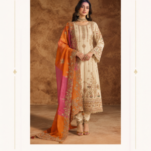 Maharani Ivory & Orange Heritage Embroidered Salwar Suit Add a touch of timeless elegance to your ethnic wardrobe with the Maharani Ivory & Orange Heritage Embroidered Salwar Suit, Ivory Designer Salwar Suit with Orange Embroidered Dupatta , Maharani Designer Boutique Jalandhar. This sophisticated ensemble features a soft ivory-toned suit beautifully enhanced with intricate traditional embroidery. Perfect for festive celebrations, family gatherings, wedding functions, mehendi ceremonies and traditional occasions, this designer salwar suit offers an elegant blend of classic craftsmanship and vibrant styling. Brand: Maharani Designer Boutique Category: Designer Salwar Suit Colour: Ivory, Orange & Pink Work: Traditional Embroidery Occasion: Festive, Wedding, Mehendi & Party Wear Maharani Ivory Floral Heritage Lehenga,Royal Orange Heritage Embroidered Sharara Suit,Orange Heavy Embroidered Sharara Suit with Designer Dupatta,Orange Embroidered Sharara Sui,Maharani Ivory Blush Embroidered Sharara Suit(