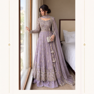 Maharani Lavender Blossom Embroidered Anarkali Suit Embrace graceful elegance with the Maharani Lavender Blossom Embroidered Anarkali Suit, Lavender Embroidered Anarkali Suit with Dupatta, Maharani Designer Boutique, a sophisticated ensemble crafted in a soft lavender hue with delicate all-over embellishment. Perfect for weddings, receptions, festive celebrations, engagement ceremonies, mehndi functions and elegant evening occasions, this designer Anarkali blends timeless Indian craftsmanship with contemporary sophistication. Brand: Maharani Designer Boutique Category: Designer Anarkali Suit Colour: Lavender Work: Floral Embroidery & Embellishment Occasion: Wedding, Festive & Party Wear Peach Blossom Embroidered Sharara Suit, Lavender Gold Embroidered Salwar Suit,Lavender Silver Embroidered Lehenga Choli,MDB 22624 ,Luxury Floral Embroidered Sharara Suit ,Royal Blue Floral Embroidered Punjabi Salwar Suit
