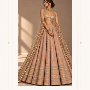 Maharani Rose Gold Mirror Work Bridal Lehenga Choli Make a statement at your next celebration with the Maharani Rose Gold Mirror Work Bridal Lehenga, Rose Gold Designer Lehenga with Mirror Work & Sequin Embroidery, Maharani Designer Boutique Jalandhar, a glamorous ensemble crafted in an elegant rose-gold blush tone. Perfect for weddings, bridal receptions, engagement parties, sangeet celebrations and festive occasions, this designer lehenga combines modern glamour with timeless Indian craftsmanship. Brand: Maharani Designer Boutique Category: Designer Bridal Lehenga Colour: Rose Gold / Blush Work: Mirror Work, Sequins & Embroidery Occasion: Bridal, Wedding, Reception, Engagement & Sangeet Royal Rose Gold Embroidered Punjabi Suit,Maharani Rose Pink Royal Embroidered Sharara Suit,Maharani Rose Gold Embroidered Salwar Suit,Maharani Blush Rose Royal Embroidered Sharara Suit,Dusty Rose Embroidered Anarkali Lehenga