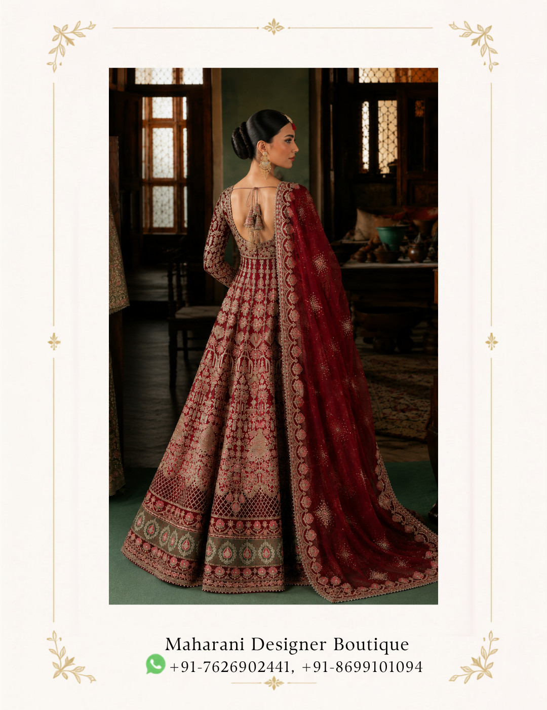 Laal Noor Red Embroidered Long Designer Dress Make a statement with Laal Noor, an elegant red long designer dress created for women who love timeless glamour and sophisticated ethnic-inspired fashion. Featuring a graceful floor-length silhouette, rich red colour, and exquisite detailing, this statement dress creates a luxurious and flattering look for special occasions. Its flowing design adds movement and elegance, making it an ideal choice for celebrations where you want to stand out. Perfect for weddings, receptions, festive celebrations, engagement parties, evening events, and glamorous gatherings, Laal Noor brings together traditional elegance and contemporary style. Perfect for: • Wedding & Reception Wear • Engagement Parties • Festive Celebrations • Evening Parties • Sangeet & Mehendi • Special Occasions Colour: Rich Red Style: Elegant • Glamorous • Regal Length: Floor-Length / Long Dress Occasion: Party, Wedding & Festive Wear